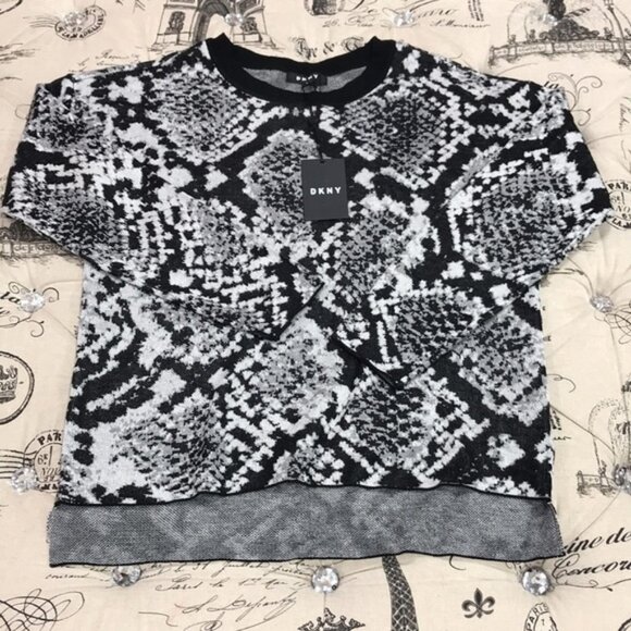DKNY Women's Python-Print Sweater - Picture 2 of 3
